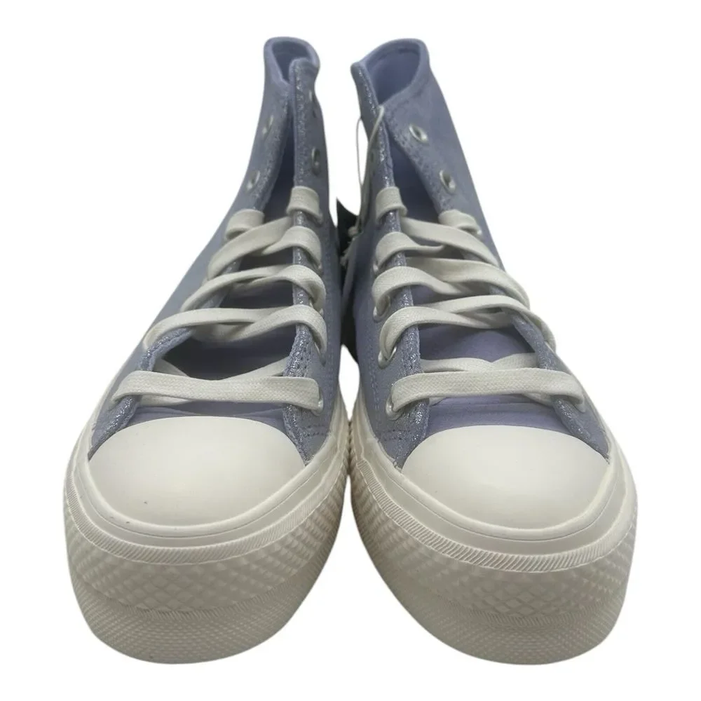 Converse Chuck Taylor All Star Lift Platform Suede Shimmer Shoes Womens 7 Lilac - Picture 4 of 9